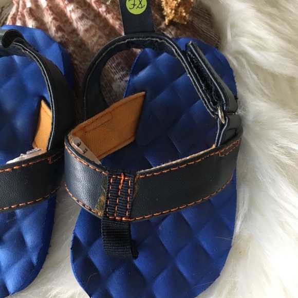 First Steps | Blue and Orange Sandals | 👶🏼 Sz 2 - Picture 2 of 5